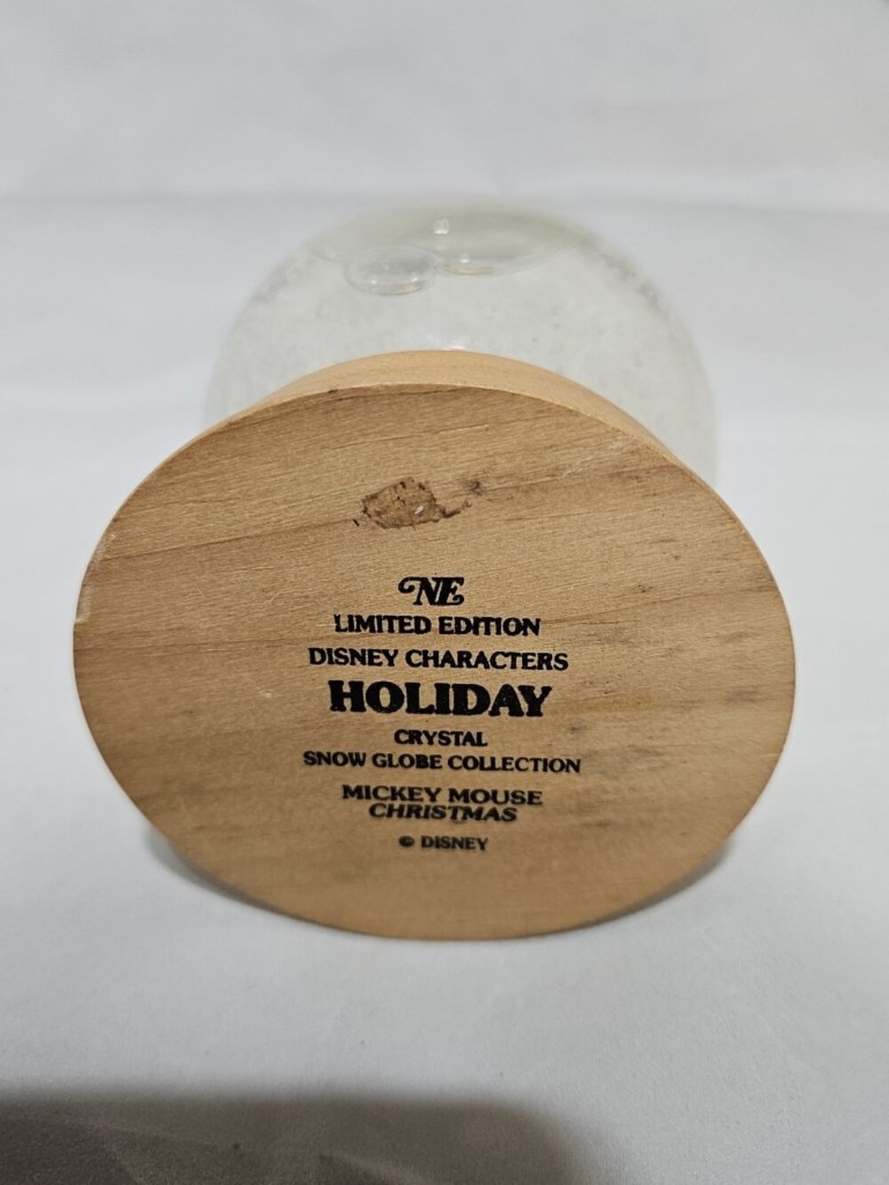 Vintage Disney NE Limited Edition Crystal Christmas Snow Globe Mickey Mouse 1989 - Picture 10 of 11